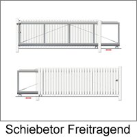 Schiebetor Freitragend